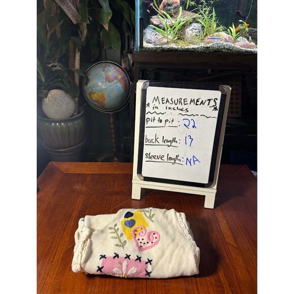 Vintage Bobbie Brooks Embroidered "Teacher" Vest Floral /Heart Design Womens XL - Picture 7 of 7